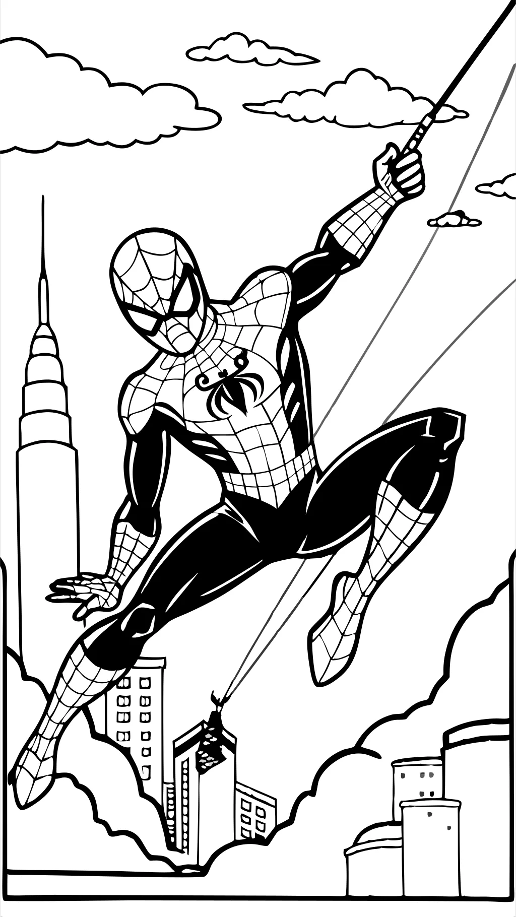 Página para colorear de Spider Man